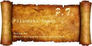 Pilinszki Tomaj névjegykártya